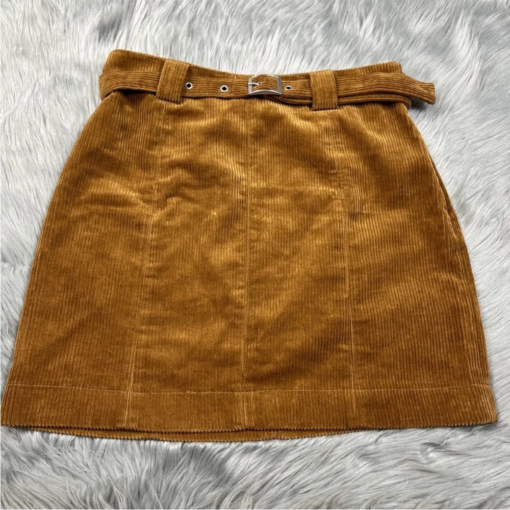 Urban Outfitters Franny Corduroy Belted Mini Skirt Medium